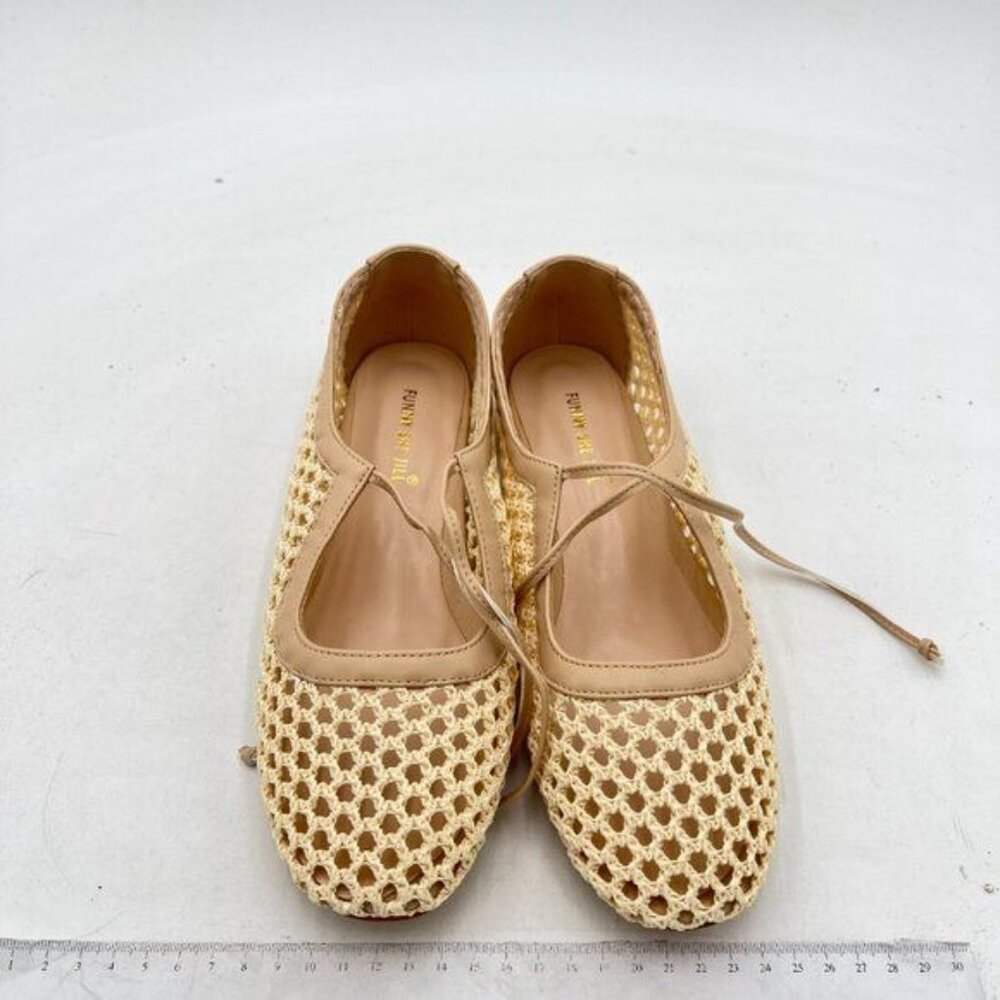 Women Cute Bowtie Closed Square Toe Mary Jane Flats Slip On Cutout Ballet Flat S - Picture 2 of 6